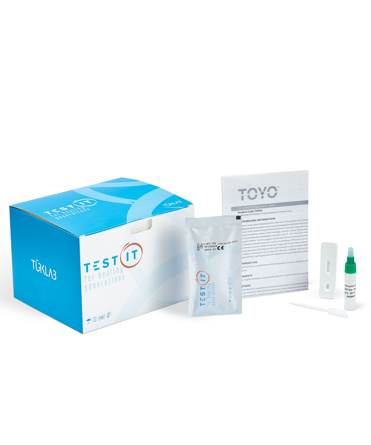 کاست H.pylori Ag برند turklab toyo